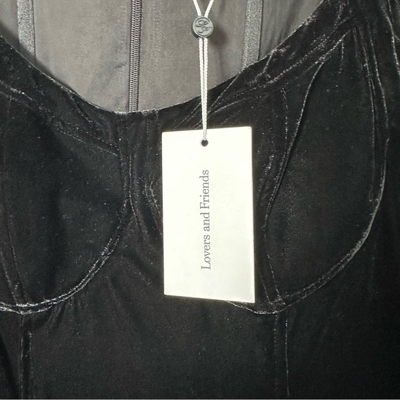 Lovers & Friends Nina Mini Dress Velvet Whimsigoth 90s Size S NWT - Picture 6 of 10